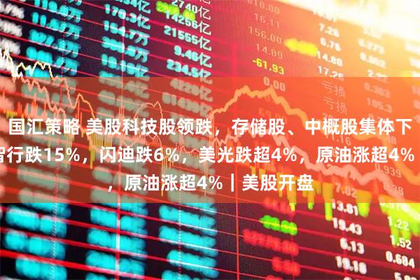 国汇策略 美股科技股领跌，存储股、中概股集体下挫！小马智行跌15%，闪迪跌6%，美光跌超4%，原油涨超4%｜美股开盘